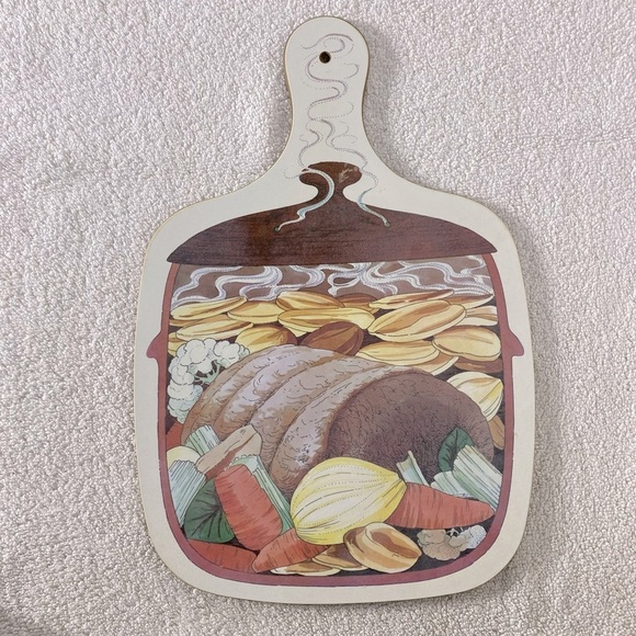 Vintage Harvest Bounty Melamine Cutting Boards Charcuterie Boards X2 - Picture 4 of 14